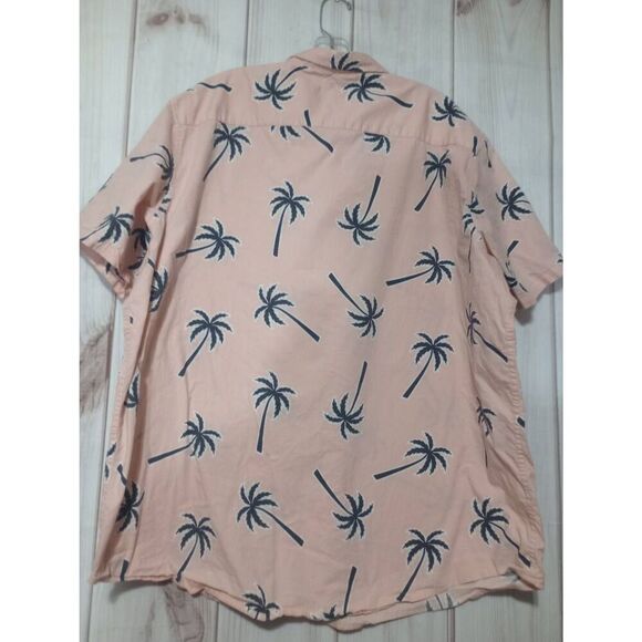 No Boundaries Shirt Men's 3xl Short Sleeve Peach Palm Tree Tourist Vacation - Picture 2 of 7